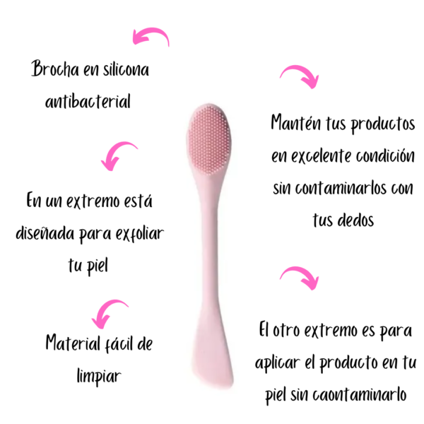 Brocha Doble en Silicona Para Mascarillas